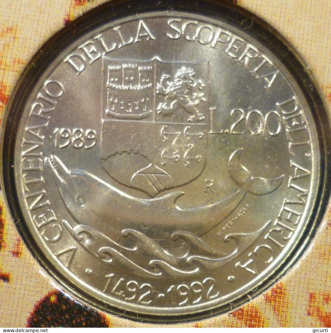 Italia - 200 + 500 Lire 1989 - 500° Scoperta Dell'America - I Emissione - Gig# 439 - KM# 138-139 - 500 Lire