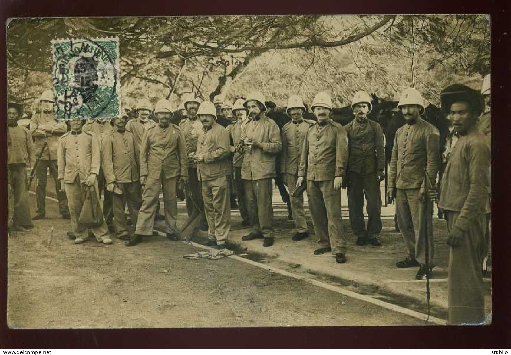 VIET-NAM - SOLDATS COLONIAUX: ARTILLEURS - CARTE PHOTO ORIGINALE - Vietnam