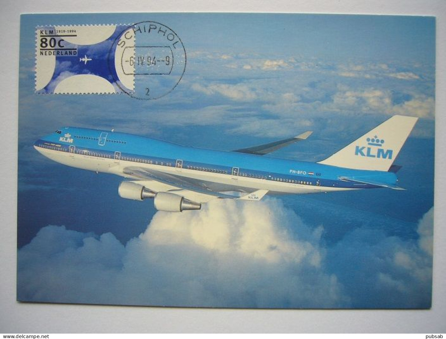 Avion / Airplane / KLM / Boeing 747-400 / Airline Issue / Carte Maximum - 1946-....: Moderne