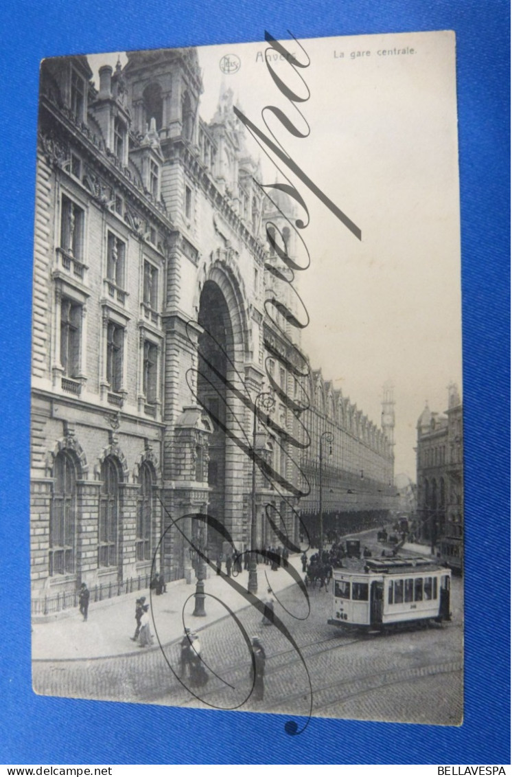 Antwerpen 2 X Cpa, Station Tram Opera Frankrijklei 1907 & 1923 - Antwerpen