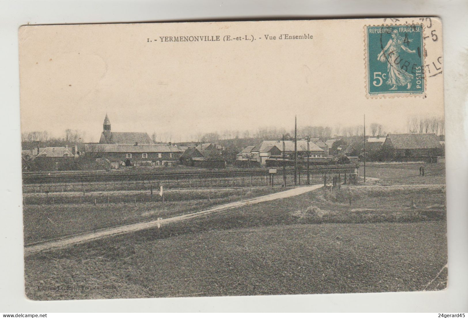 CPA YERMENONVILLE (Eure Et Loir) - Vue D'ensemble - Andere & Zonder Classificatie