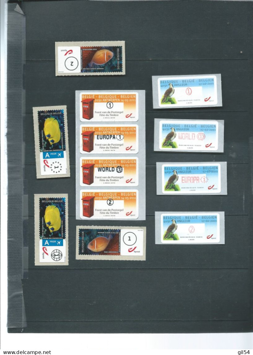 Lot De 12 Timbres Poste Privée Bpost Neufs , Fête Du Timbre 2011 Antwerpen , Ect ...    Pb20901 - Privées & Locales [PR & LO]