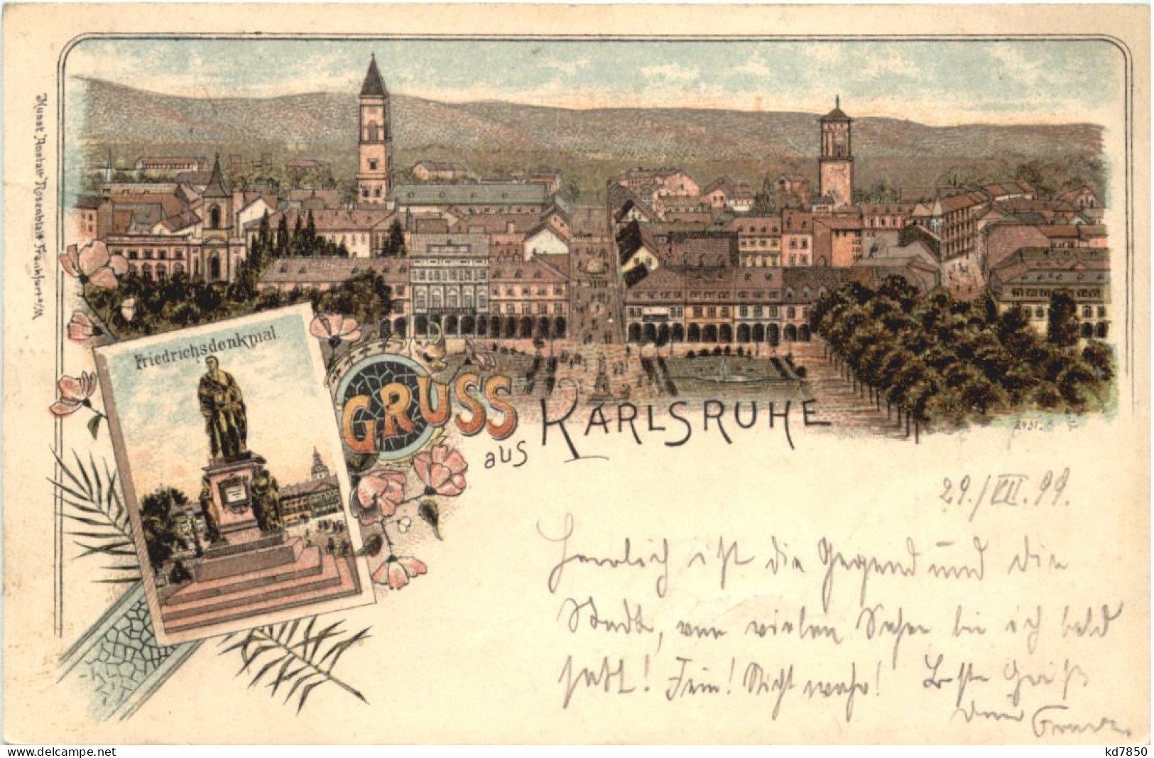 Gruss Aus Karlsruhe - Litho - Karlsruhe