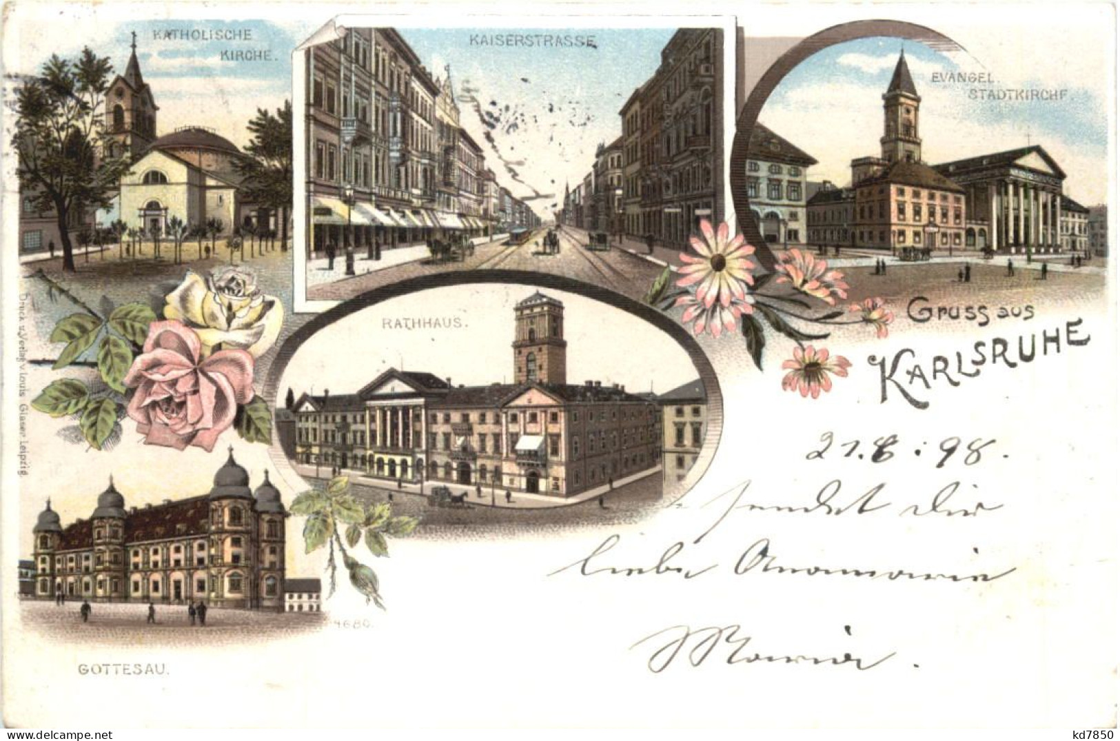 Gruss Aus Karlsruhe - Litho - Karlsruhe