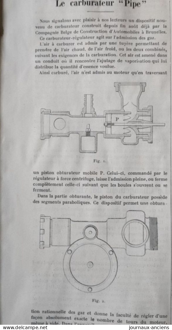 1903 LA LOCOMOTION - AUTOMOBILE EN AMÉRIQUE BAKER - VOITURE DE DION BOUTON - CARBURATEUR PIPE - BOIZIER - MICHELIN