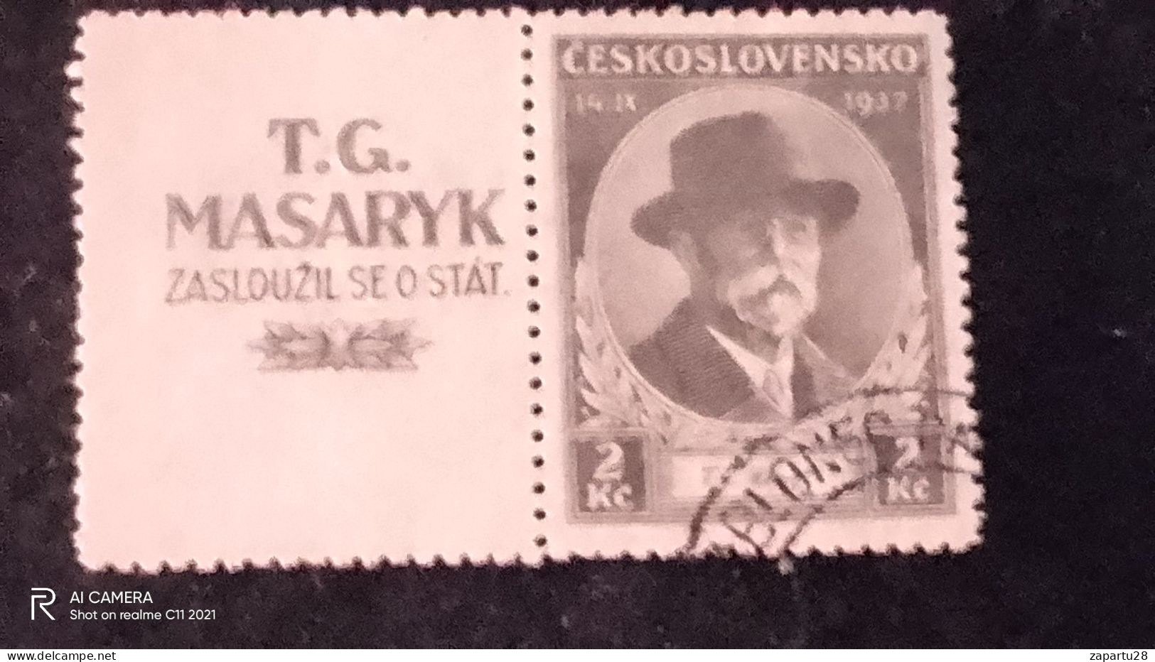 ÇEKOSLAVAKYA-1937-         2  KC.          DAMGALI - Used Stamps