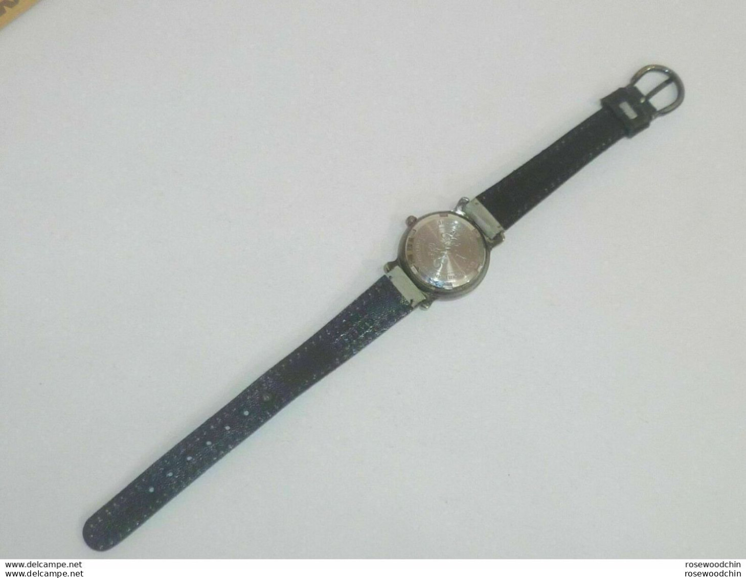 Vintage !! 90s' Disney Mickey Mouse Watch With Leather Strap - Relojes Ancianos