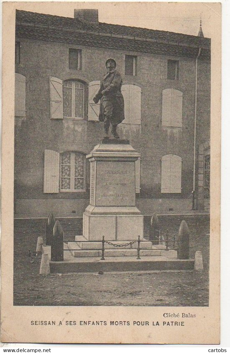 32 SEISSAN à Ses Enfants Morts Pour La France (monument Aux Morts) - Autres & Non Classés