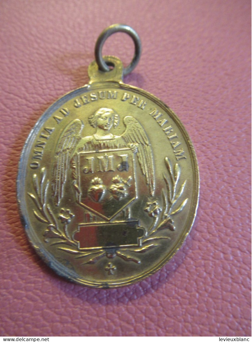 Médaille Religieuse Ancienne/Marie Veni Filiae../ Ange Omnia Ad Jesum... / Fin  XIXème              MDR32 - Godsdienst & Esoterisme