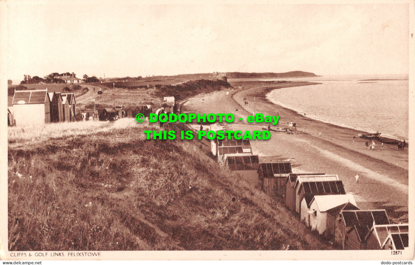 R513516 Felixstowe. Cliffs And Golf Links. Postcard - Monde