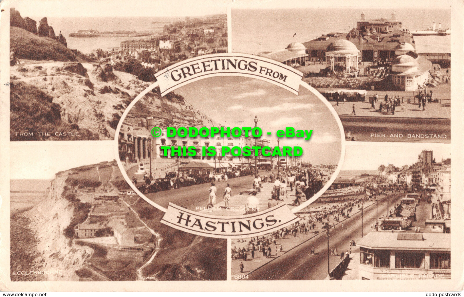 R513530 Greetings From Hastings. From The Castle. Norman. S. And E. Photogravure - Monde