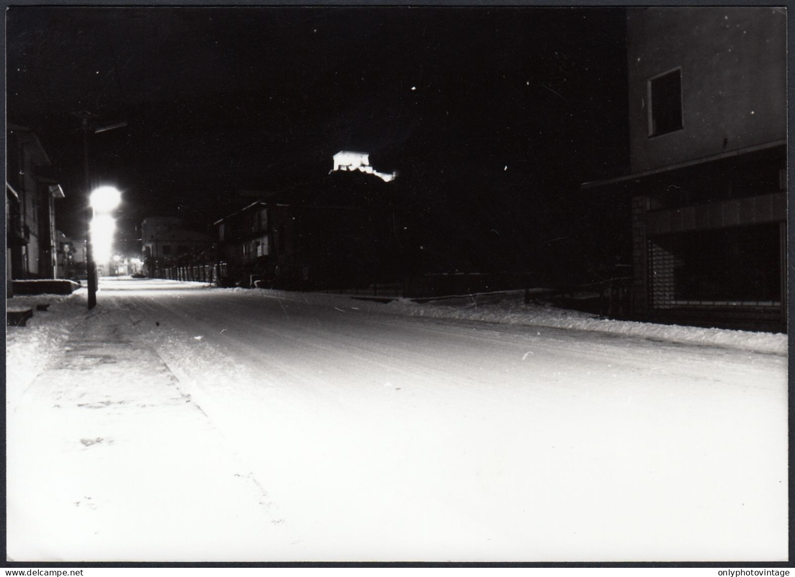 Valle D'Aosta 1977 - Veduta Notturna - Fotografia Epoca - Vintage Photo - Lugares