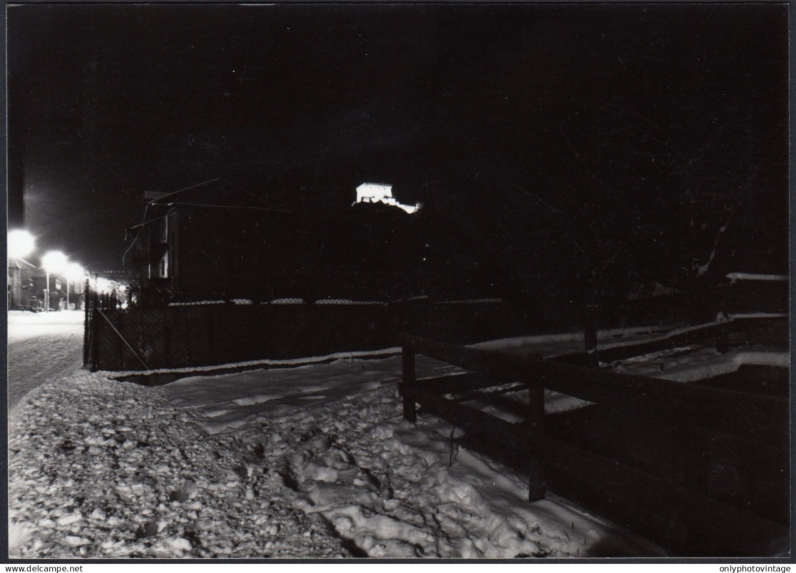 Valle D'Aosta 1977 - Veduta Notturna - Fotografia Epoca - Vintage Photo - Places