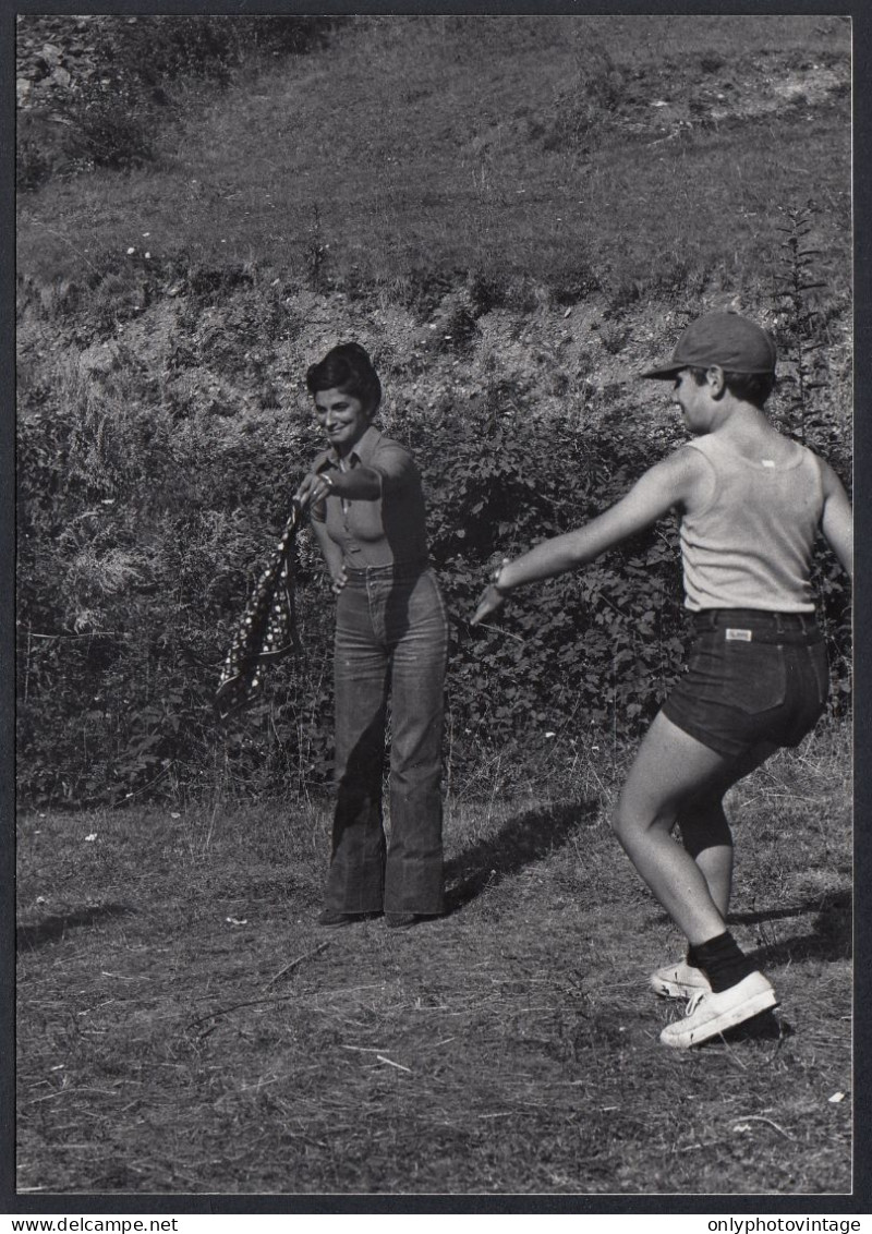 Valle D'Aosta 1977 - Il Gioco Del Fazzoletto - Fotografia - Vintage Photo - Places