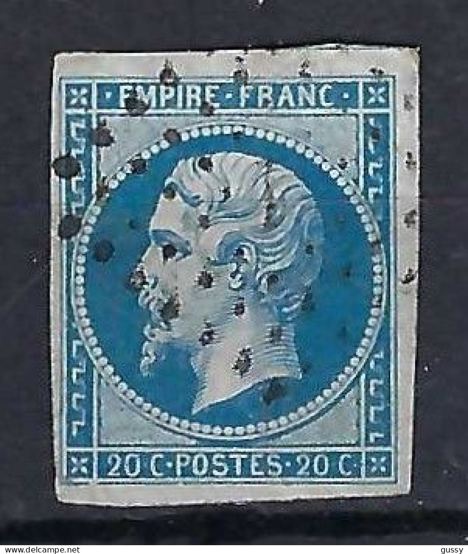 FRANCE Classique, B Obl. PC Des Villes Sur TP Isolés: PC 1 (Abbeville,1) Sur Y&T 14A - 1853-1860 Napoleon III