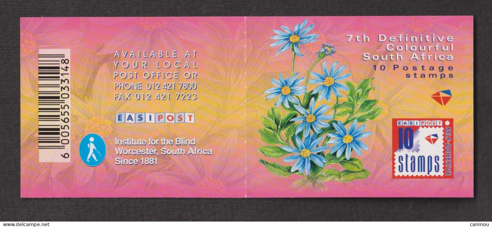 AFRIQUE DU SUD   Y & T CARNET C1164A  FLEURS INSTITUT POUR LES AVEUGLES 2001 NEUF - Carnets