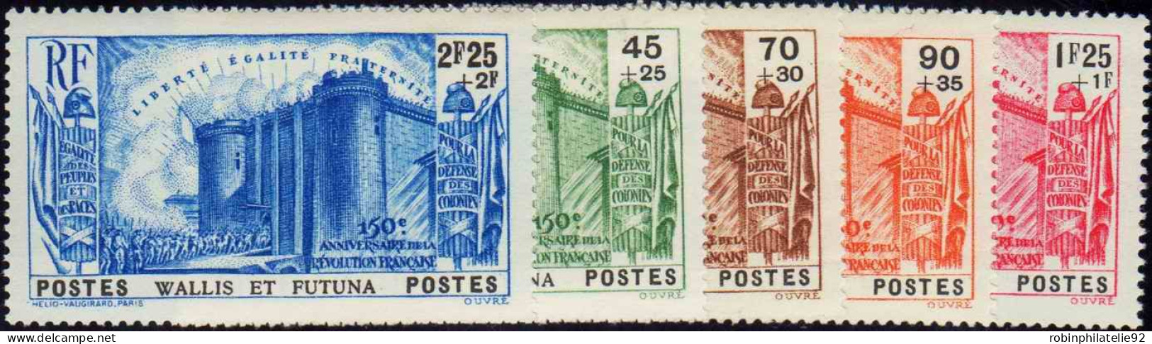 Séries Coloniales1939 Révolution 128 Timbres Qualité:** Cote:3736 - 1939 150e Anniversaire De La Révolution Française