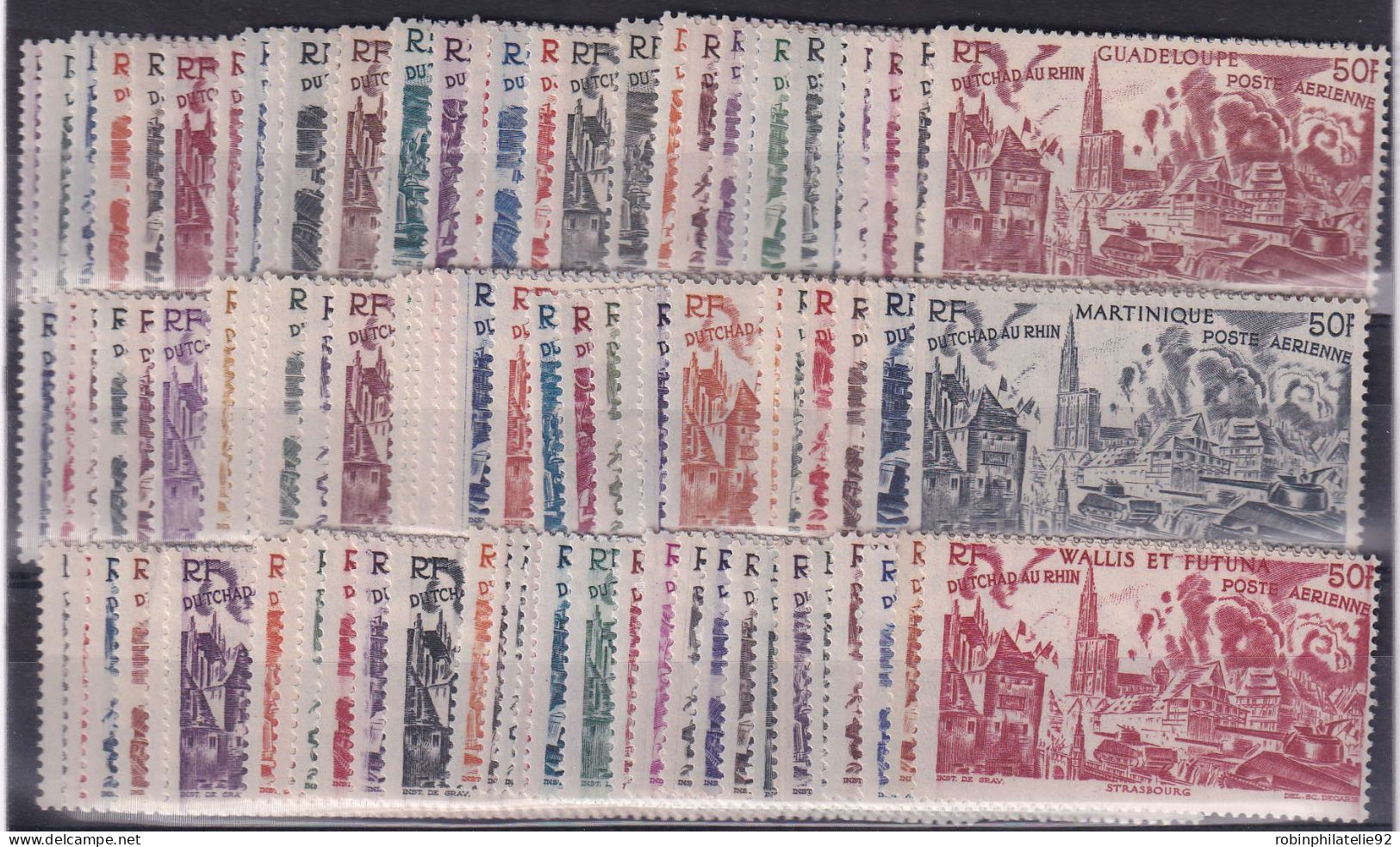 Séries Coloniales1946 Tchad Au Rhin 90 Timbres Qualité:** Cote:274 - 1946 Tchad Au Rhin