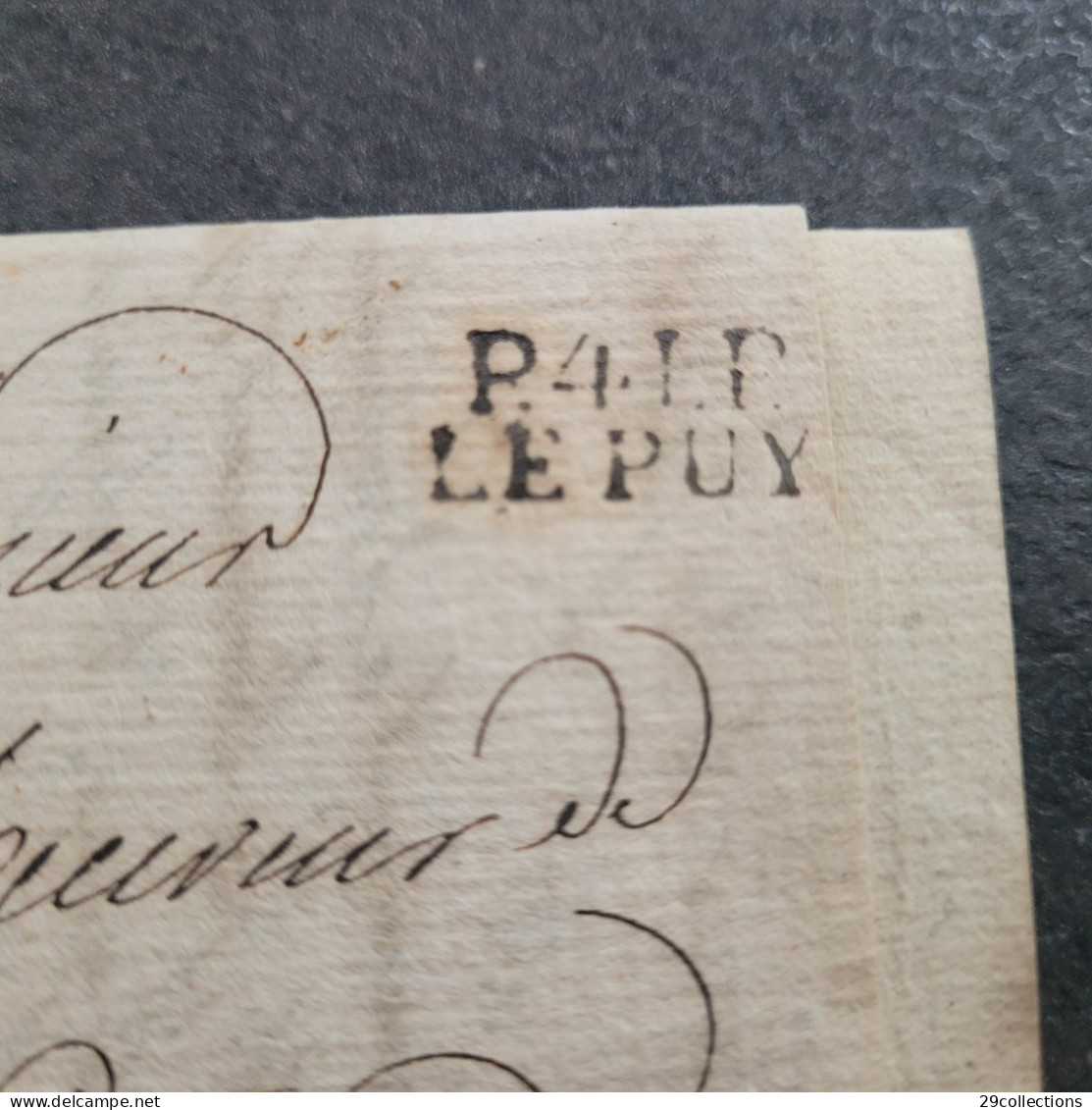 Lettre 1811 Marque P.41.P. LE PUY - Indice Pothion 10 = 70€ (LAC): Directeur De L'Enregistrement (Impôts) - 1801-1848: Precursors XIX