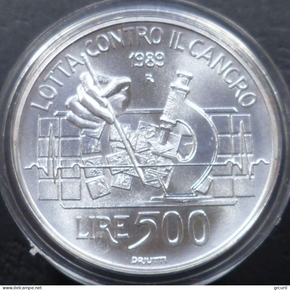 Italia - 500 Lire 1989 - Lotta Contro Il Cancro - Gig# 437 - KM# 131 - 500 Lire