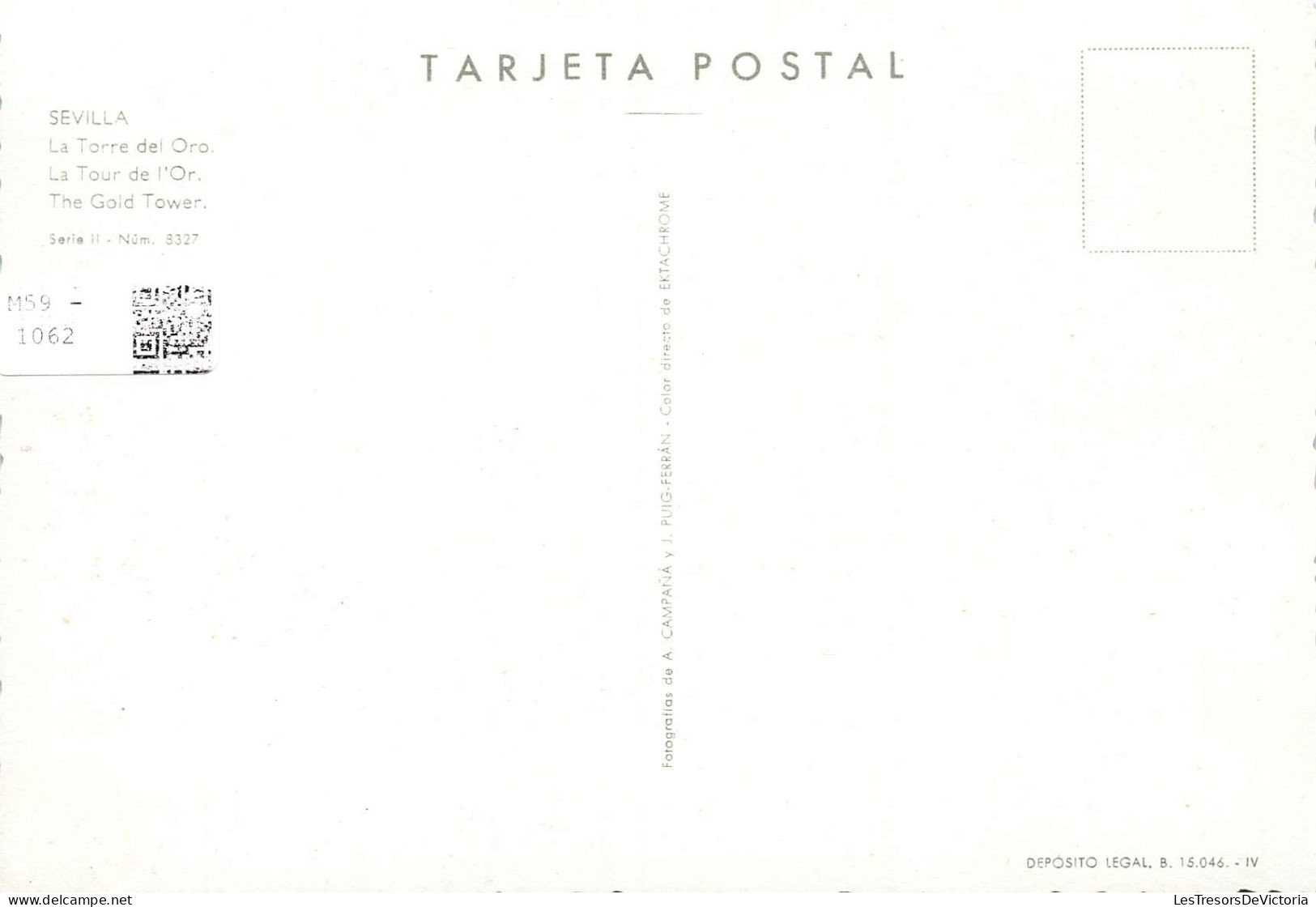 ESPAGNE - Sevilla - La Torre Del Oro - Carte Postale - Sevilla (Siviglia)