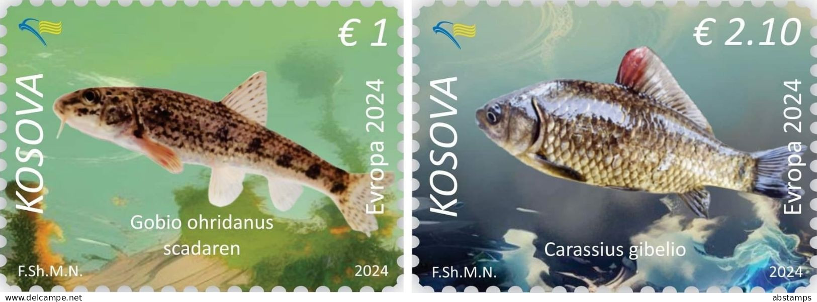 Kosovo Stamps 2024. Europa CEPT Underwater Flora & Fauna. Fish. Set MNH - Kosovo