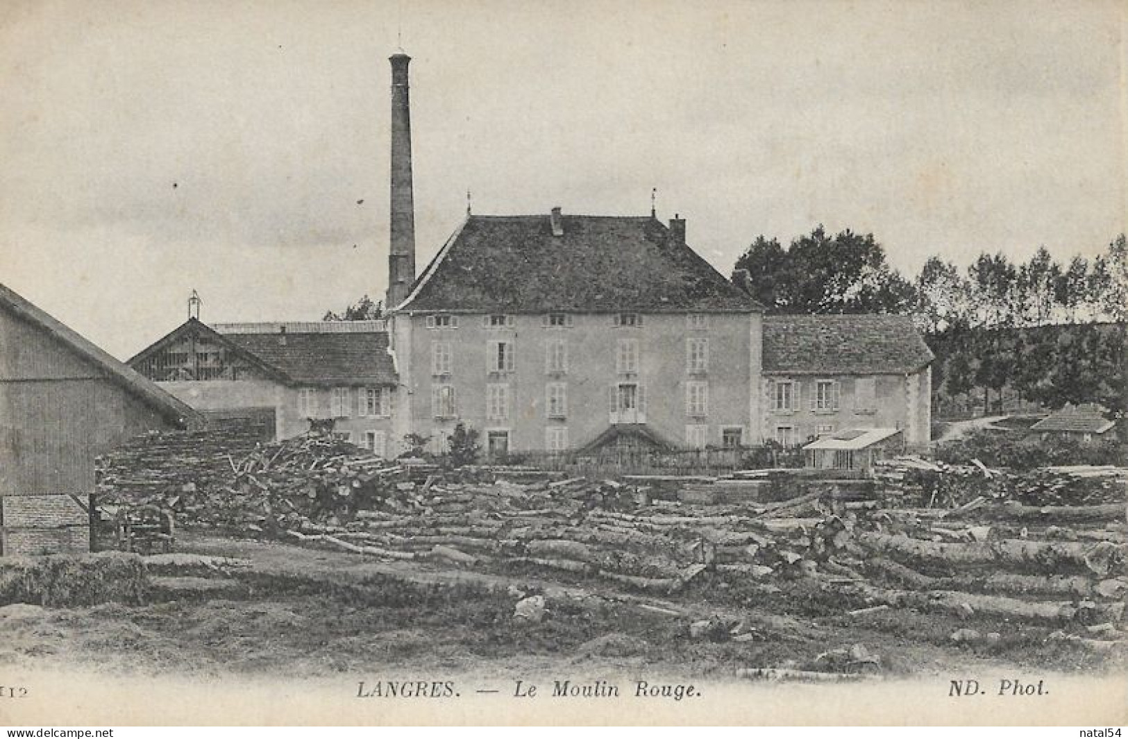 52 - Langres : Le Moulin Rouge - CPA écrite - Langres