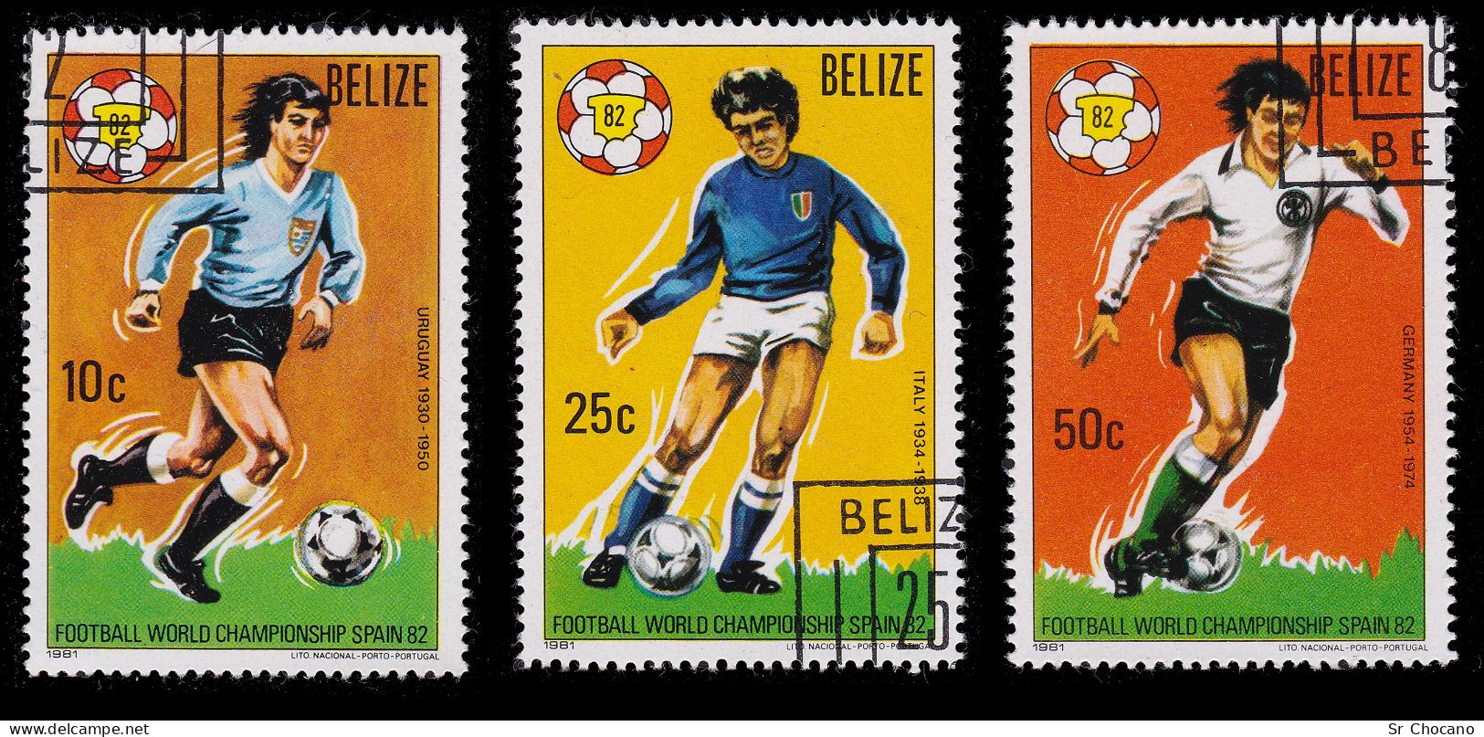 WORD FOOTBALL CHAMPION SHIP.BELIZE.1981 NOS USED.Scott 601-606 - Autres & Non Classés