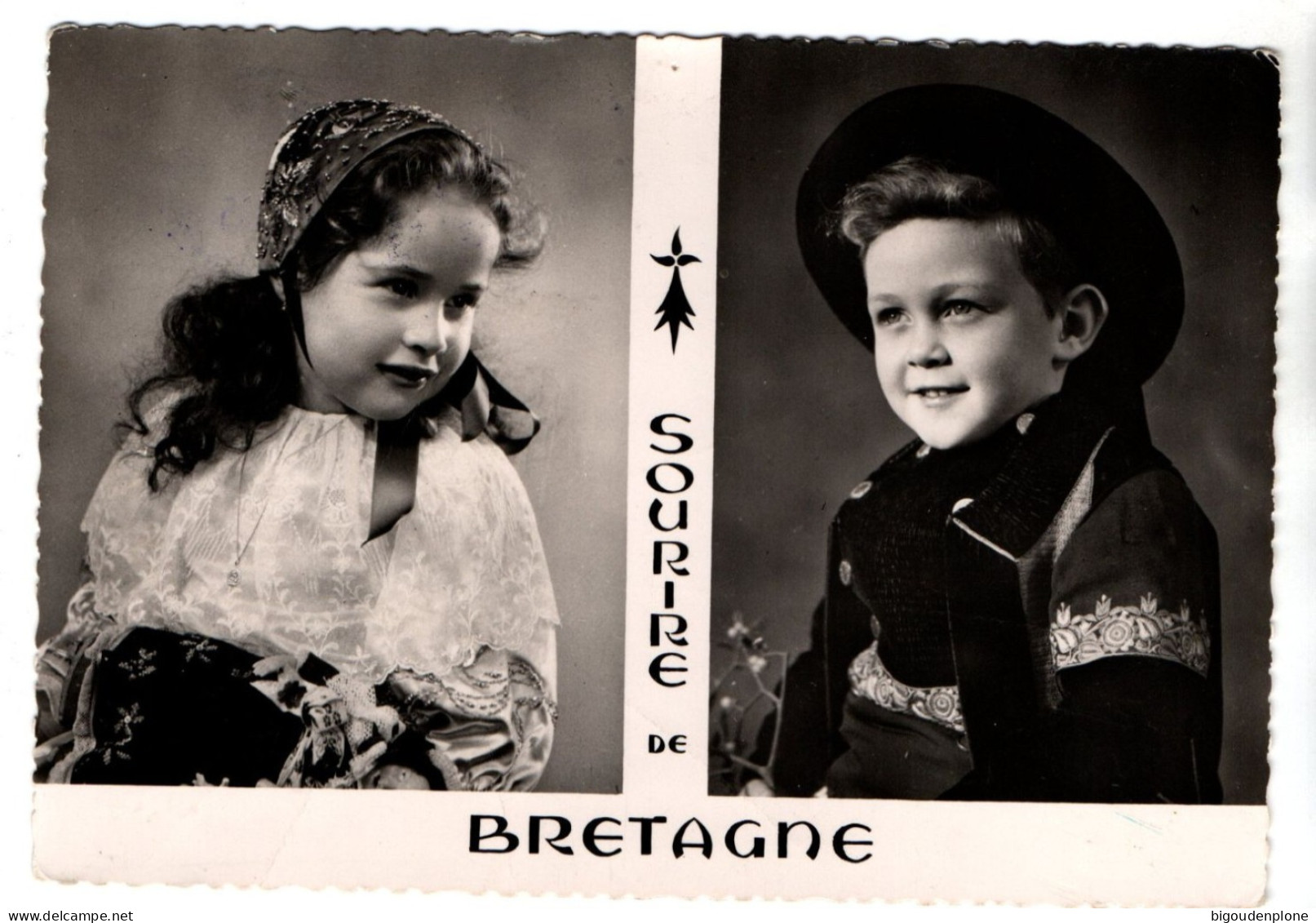 CPSM Sourire De Bretagne Enfants En Costume De Quimper, Locronan Et Porzay - Other & Unclassified