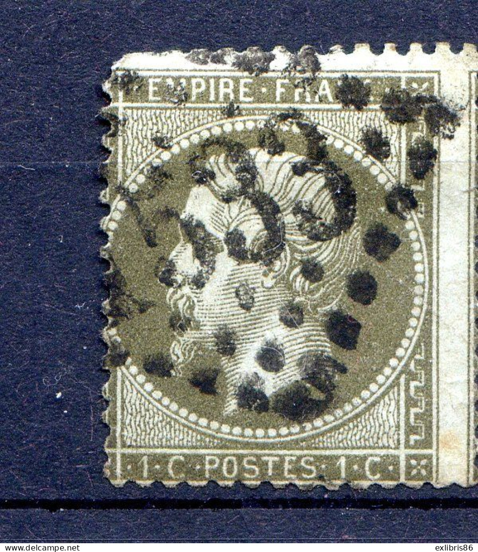 060524 N° 19    Oblitéré  Double Variété Piquage Format+petit De 1,5mm, 1 Voisin - 1862 Napoleon III