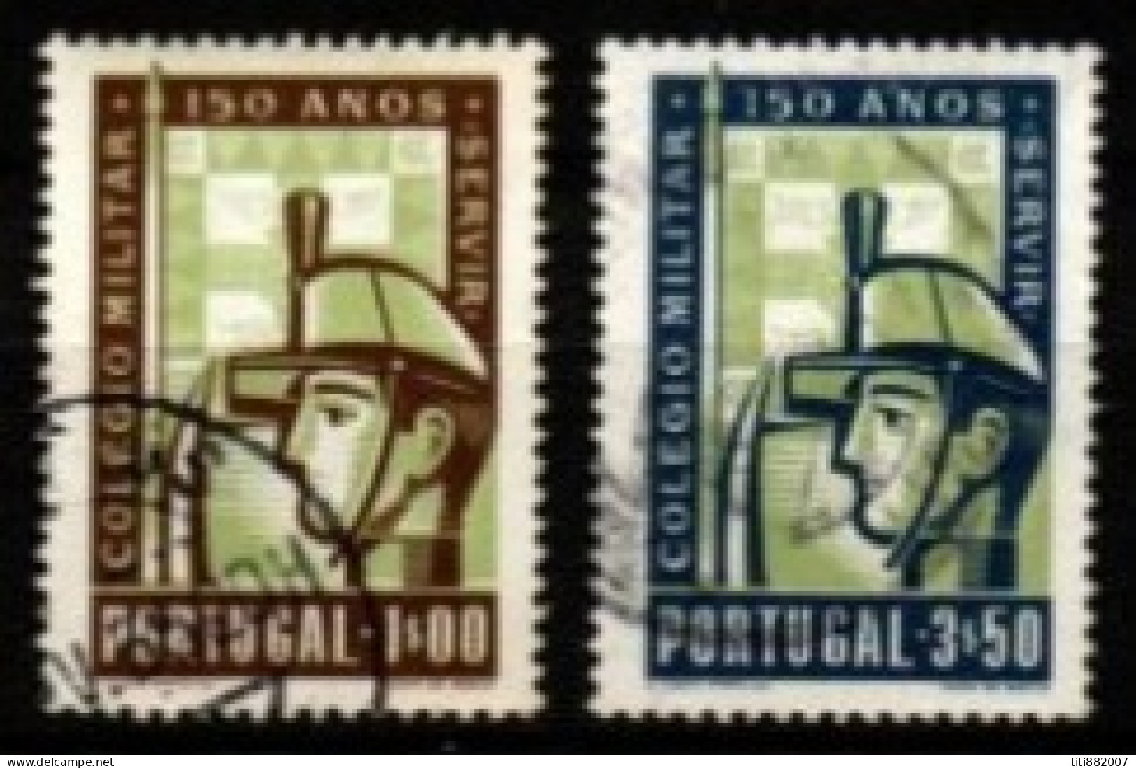 PORTUGAL  -   1954.  Y&T N° 811 / 812 Oblitérés . Collège  Militaire - Used Stamps