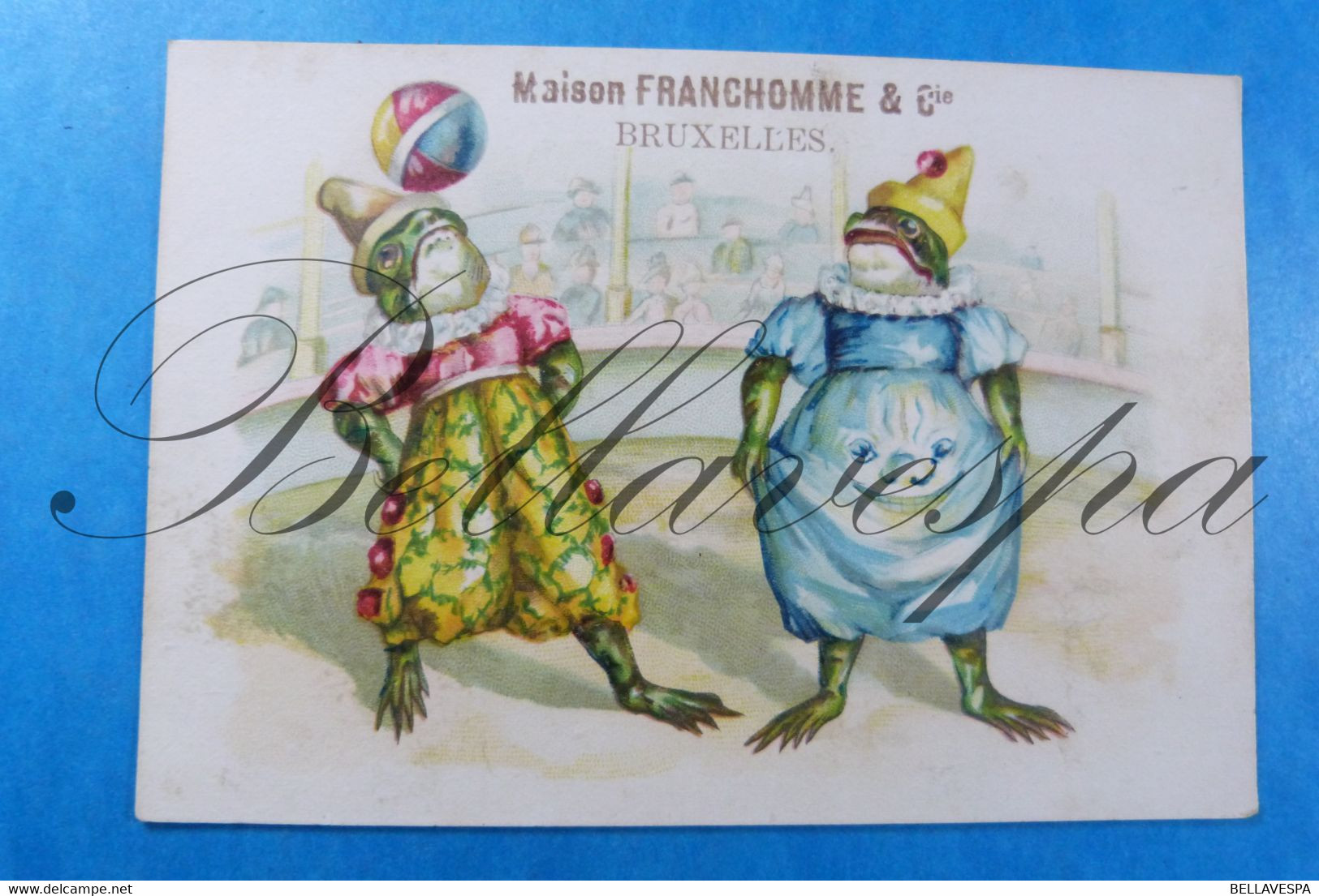 Bruxelles X3 Pc. Litho Cirque Animalier Frogs Circus Maison Franchomme Reu Chanteurs & Mécaniciens Bonneterie  Mercerie - Autres & Non Classés