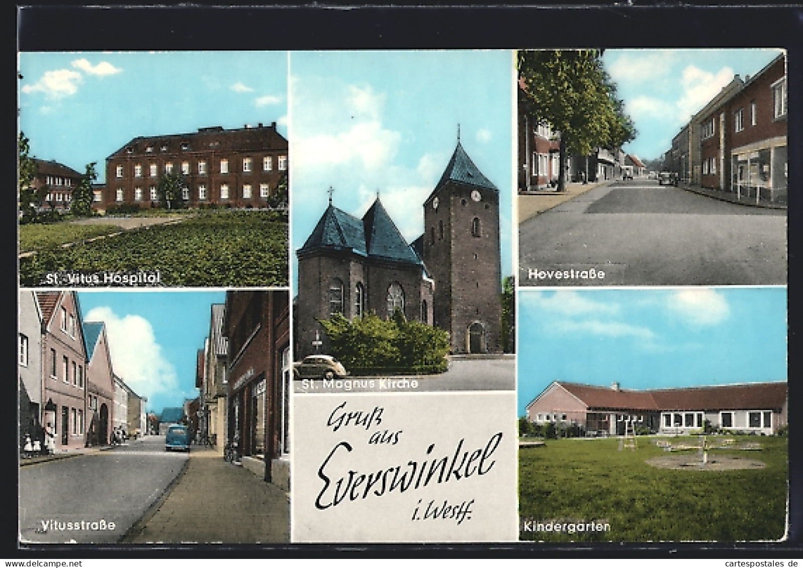 AK Everswinkel I. Westf., St. Vitus-Hospital, Vitusstrasse, Kindergarten Und Hovestrasse  - Other & Unclassified