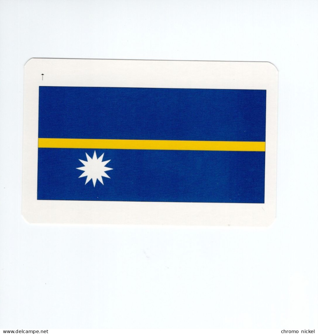 Chromo/carte Plastifiée Moderne NAURU Yaren Oceanie Oceania Drapeau Flag Plan Map 90 X 58 Mm RRR TB - Autres & Non Classés