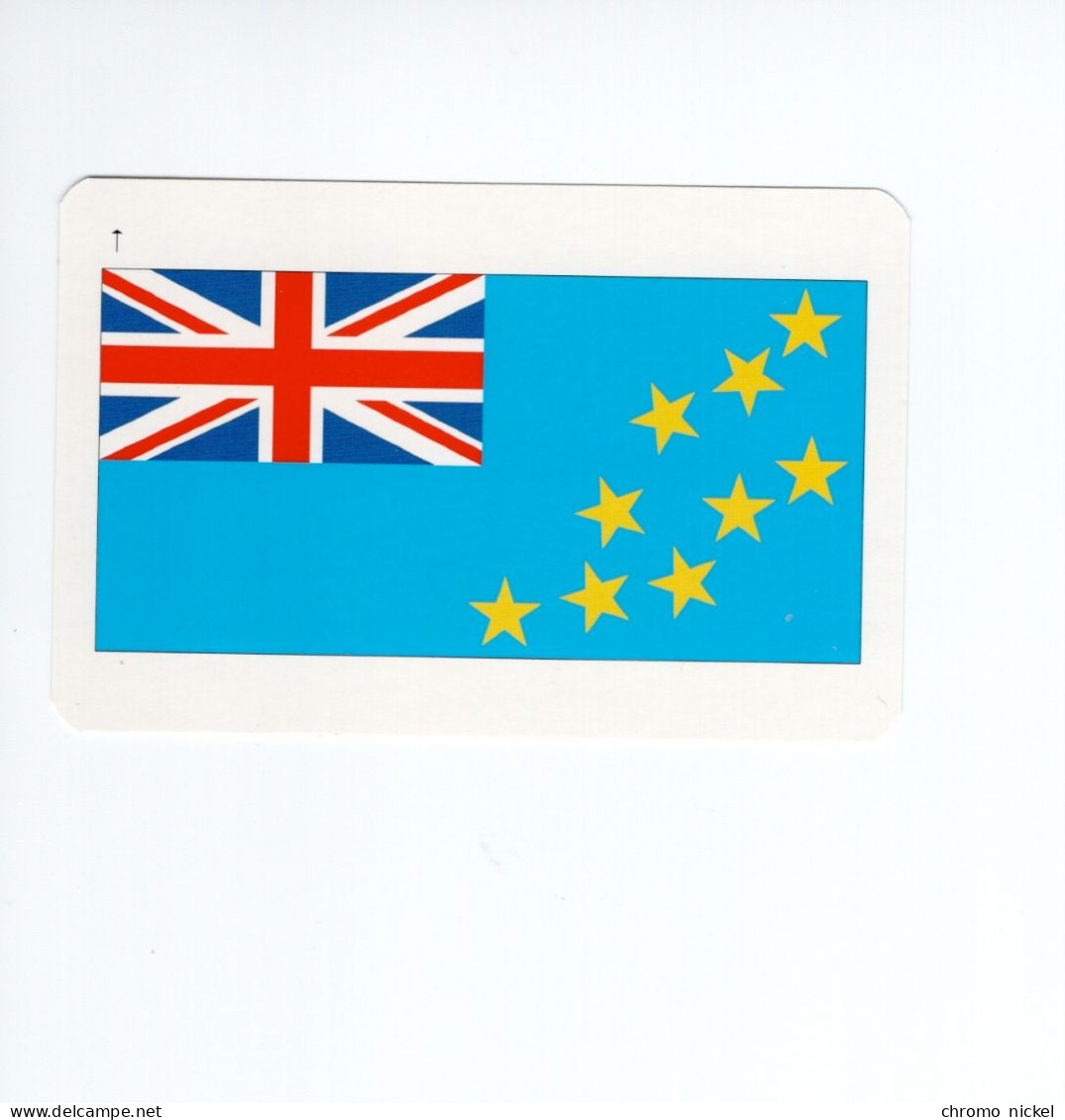 Chromo/carte Plastifiée Moderne TUVALU Funafuti Oceanie Oceania Drapeau Flag Plan Map 90 X 58 Mm Neuve TB - Other & Unclassified