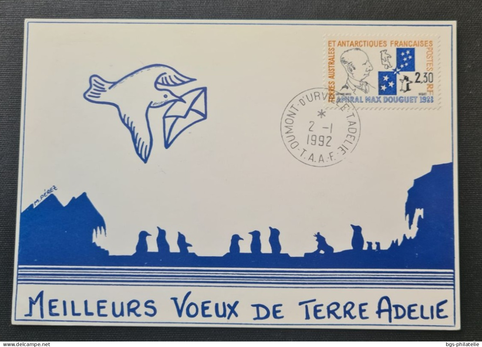 TAAF,  Timbre Numéro 157 Oblitéré De Terre Adélie Le 2/1/1992. - Storia Postale