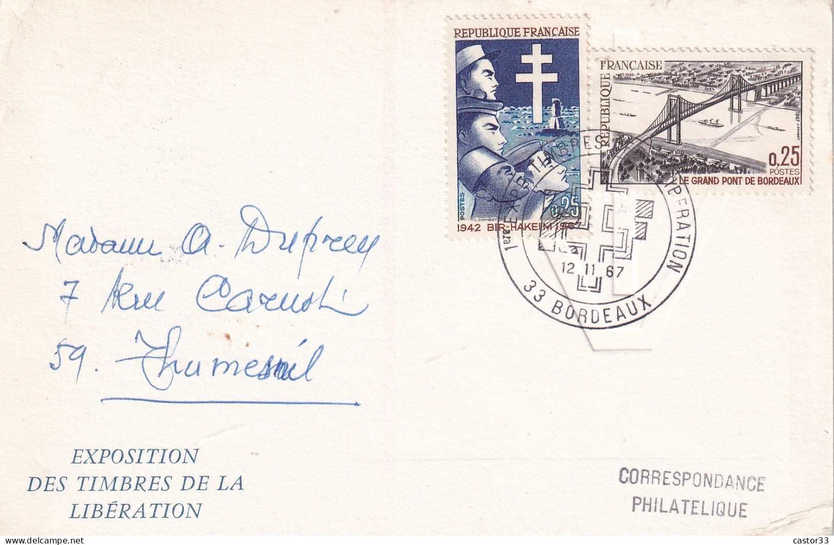 1ère Expo Des Timbres De La Libération - 1960-1969