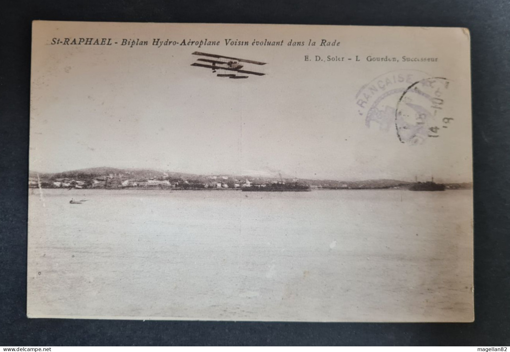 Cpa. Saint-Raphael. Biplan Hydro-Aéroplane Voisin. Aviation Maritime . Militaire. - 1914-1918: 1ste Wereldoorlog