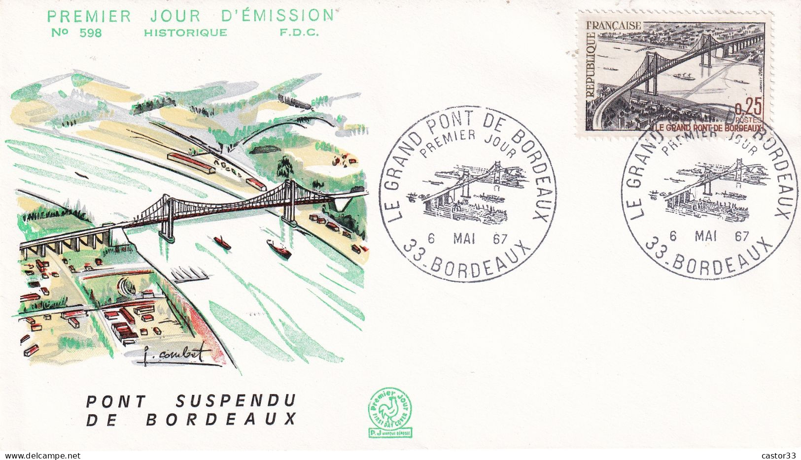 1er Jour, Le Grand Pont De Bordeaux - 1960-1969