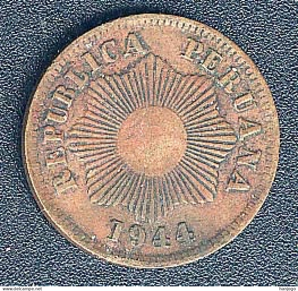 Peru, 1 Centavo 1944 - Pérou