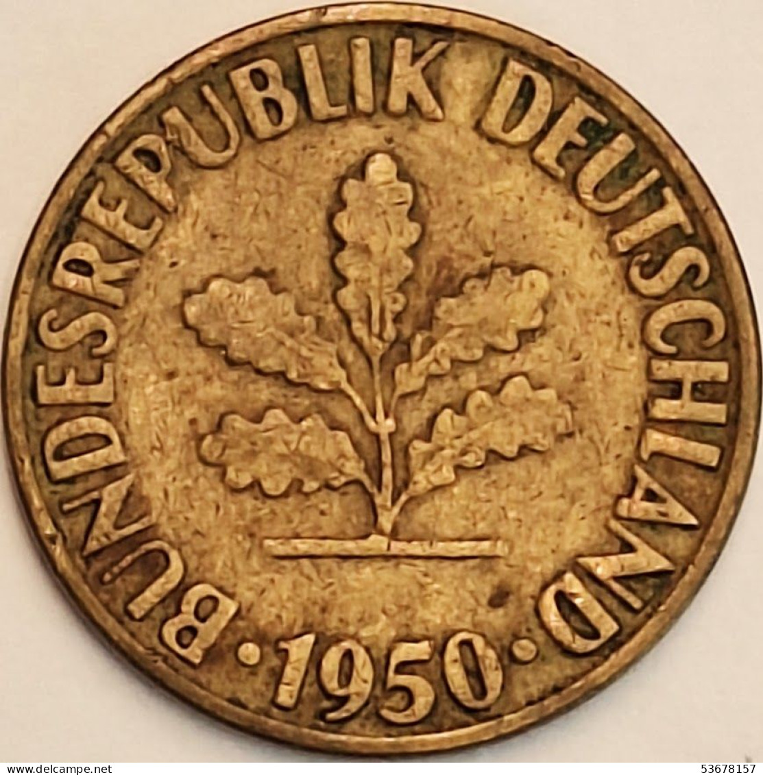 Germany Federal Republic - 10 Pfennig 1950 G, KM# 108 (#4626) - 10 Pfennig