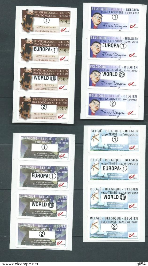 Belgique Lot De 16 Timbres BPOST Année 2012 , état Sup Neufs  Pb21009 - Private & Local Mails [PR & LO]