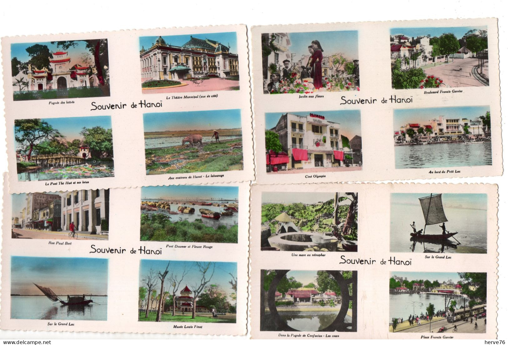 LOT 10 CPSM - VIET-NAM - VIETNAM - INDOCHINE - Souvenir De HANOI - Multivues - Vietnam