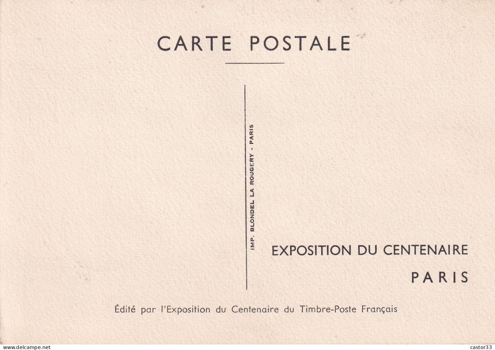 Centenaire Du Timbre-Poste Français - Other & Unclassified