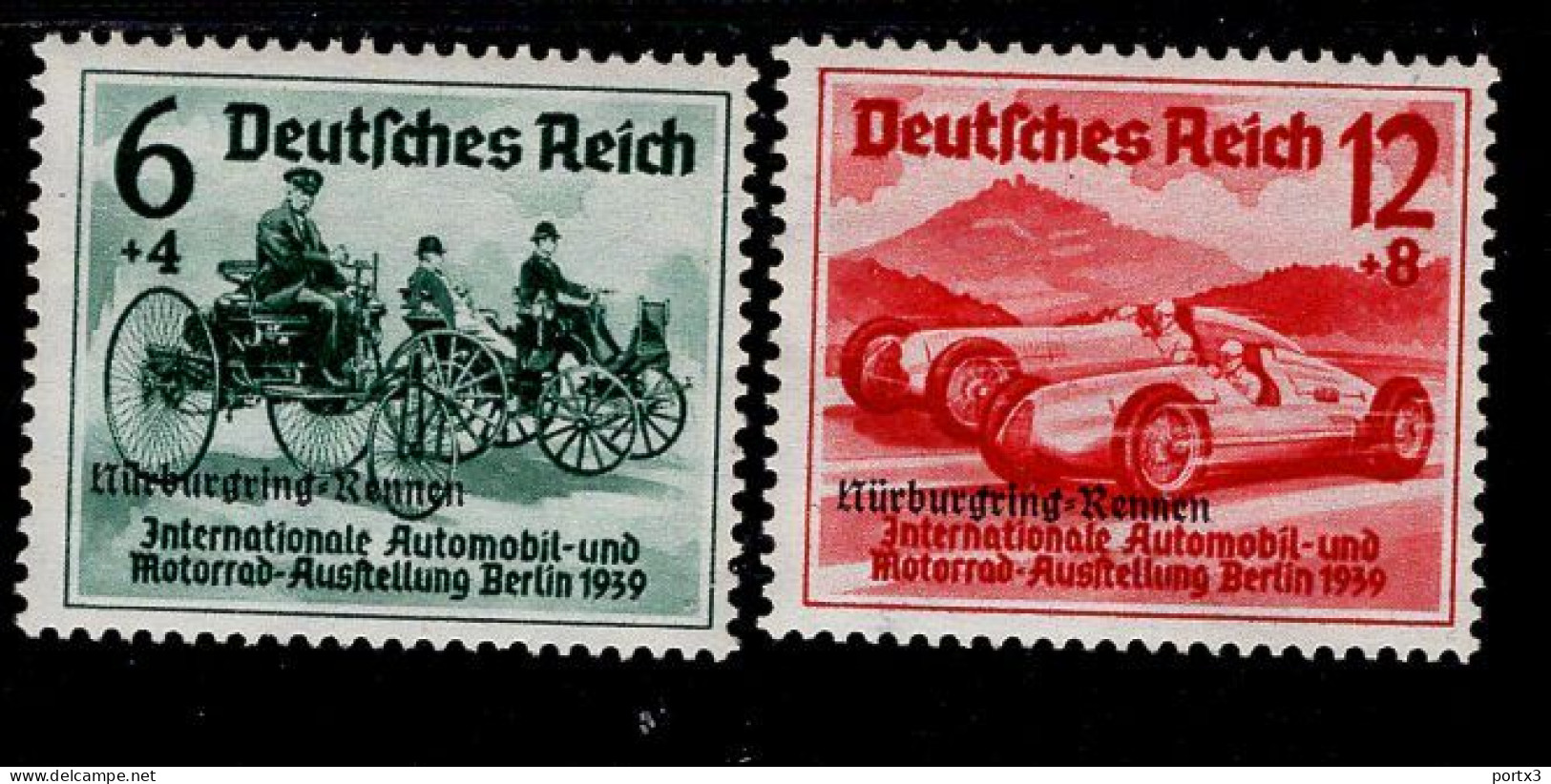 Deutsches Reich 686 - 687 Motomobilausstellung Berlin  MNH Postfrisch ** Neuf - Neufs