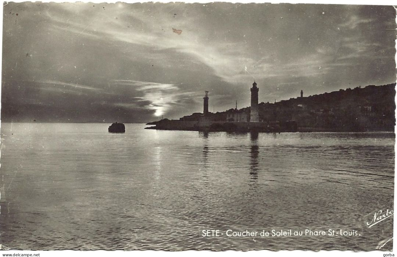 *CPA - 34 - SETE - Coucher De Soleil Au Phare Saint Louis - Sete (Cette)