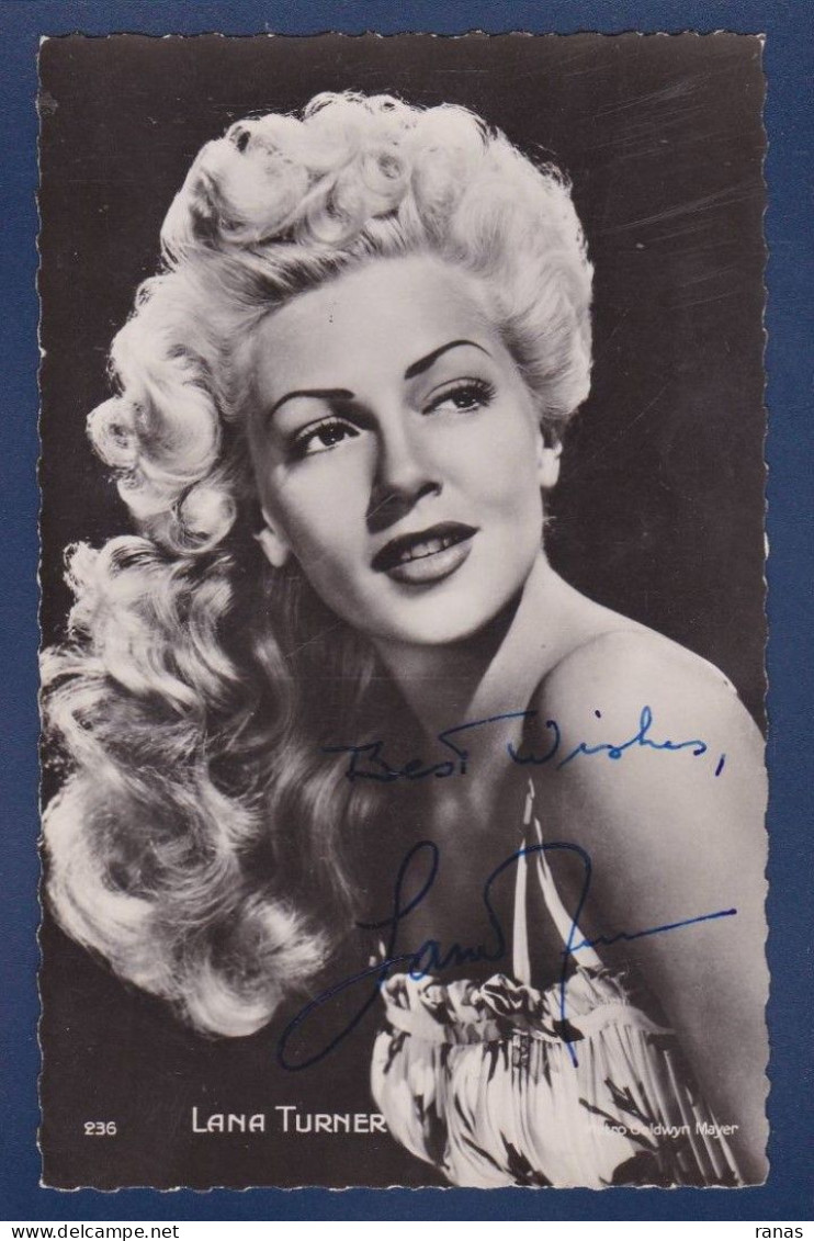 CPSM Autographe Signature Lana Turner Non Circulée - Acteurs & Toneelspelers