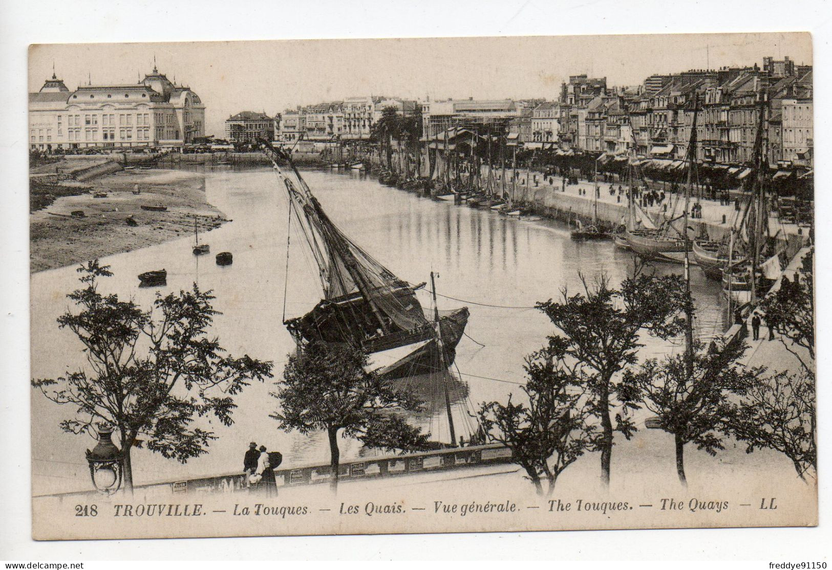 14 . TROUVILLE . LA TOUQUES . LES QUAIS . BATEAU - Trouville