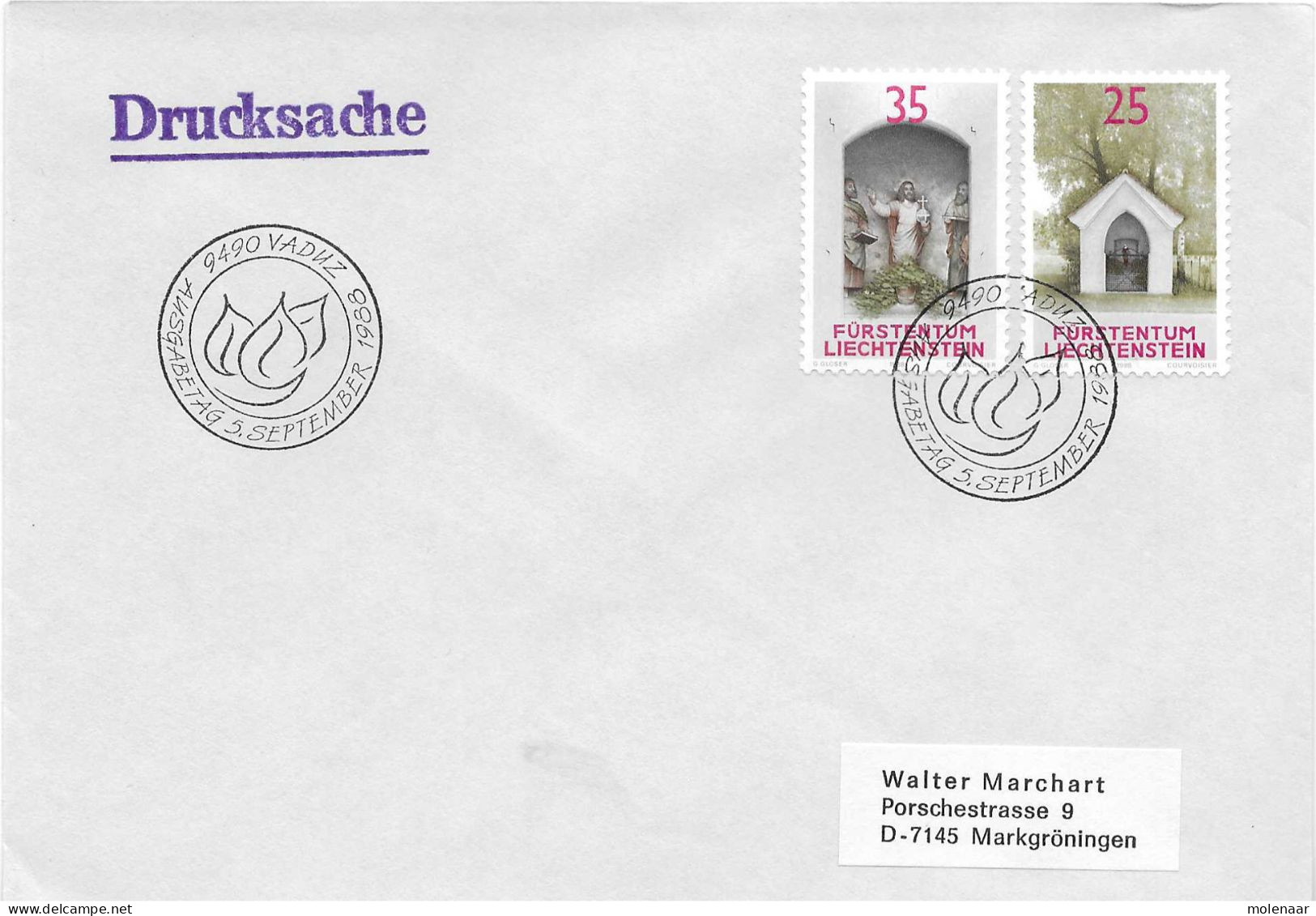 Postzegels > Europa > Liechtenstein > 1981-90 > Brief Met  No. 955 En 956 (17603) - Covers & Documents