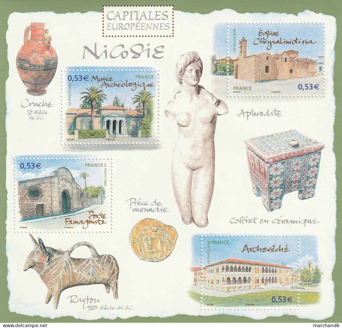 France 2006 Capitales Européennes Nicosie Chypre Bloc Feuillet N°101 Neuf** - Nuovi